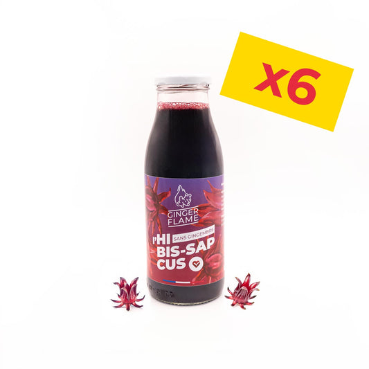 Boisson Hibiscus - Bissap Doux - 6 Pack de 50cl