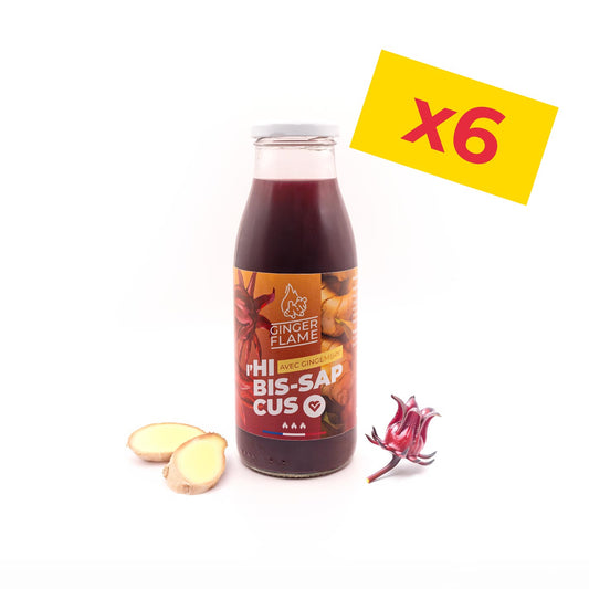 Boisson Hibiscus/Gingembre - 6x50cl Pack Bissap Fortement épicé🔥🔥🔥