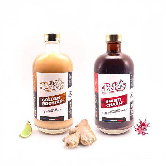 Coffret Concentré Gingembre Citron - Concentré Hibiscus - 2x50cl
