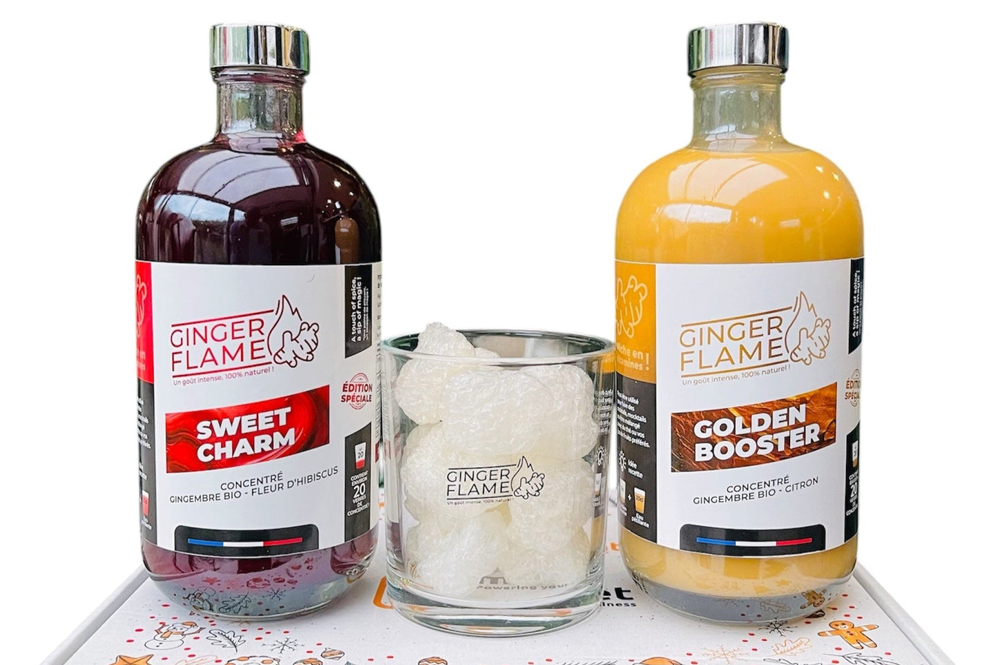 Coffret Concentré Gingembre Citron - Concentré Hibiscus - 2x50cl